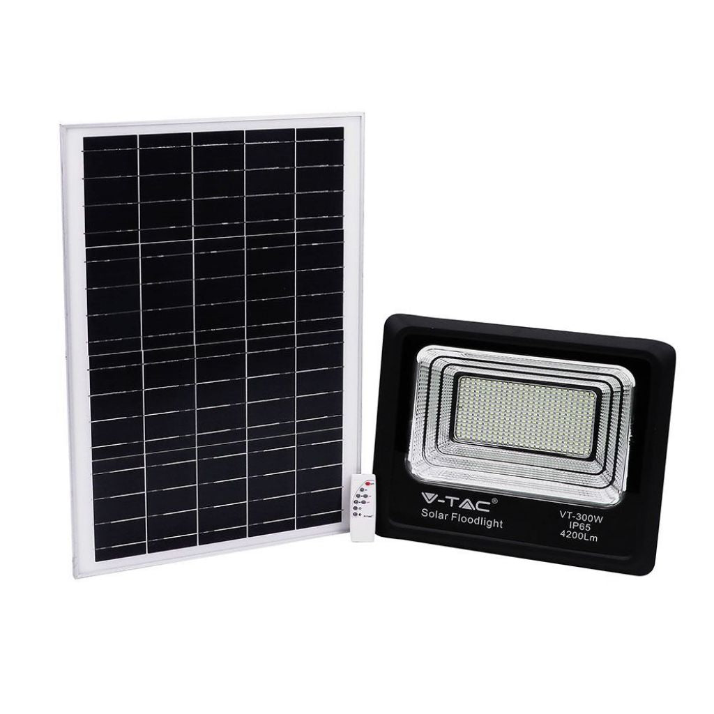 FARO LED 50W A BATTERIA CON PANNELLO SOLARE E TELECOMANDO