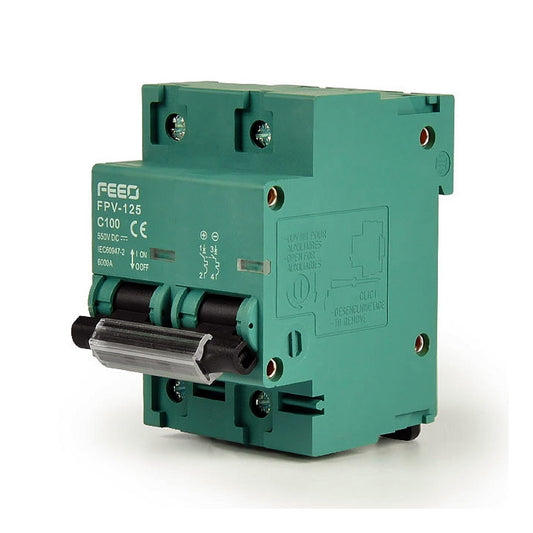 Interruttore magnetotermico 2 poli 125A 550V DC Curva C | FEEO