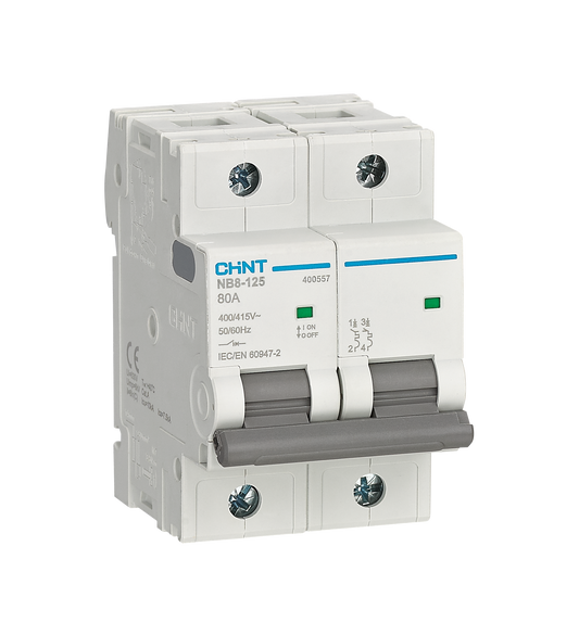 CHINT - Interruttore magnetotermico - NB8-125/C80-1P-10 - INT MT 1P 80A 10kA 8In/C